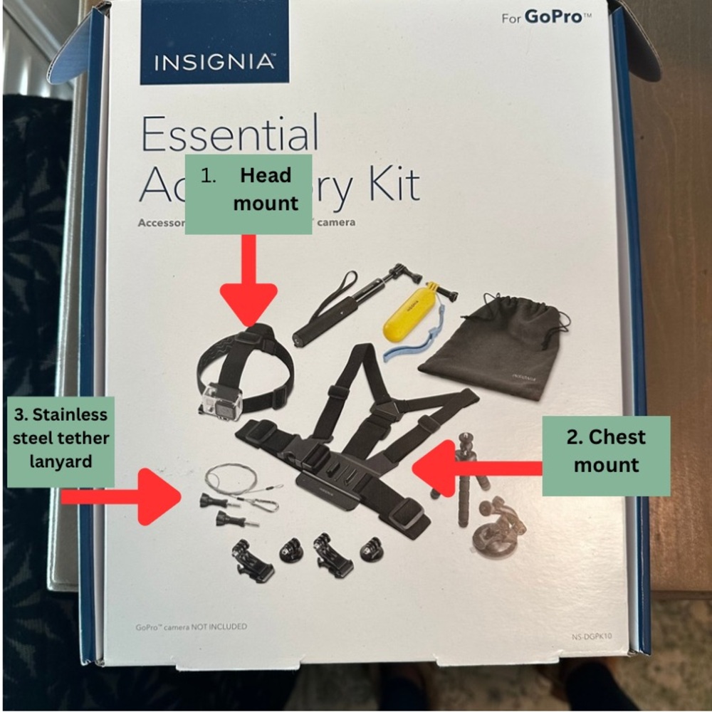Essential Accessory Kit for GoPro - Black